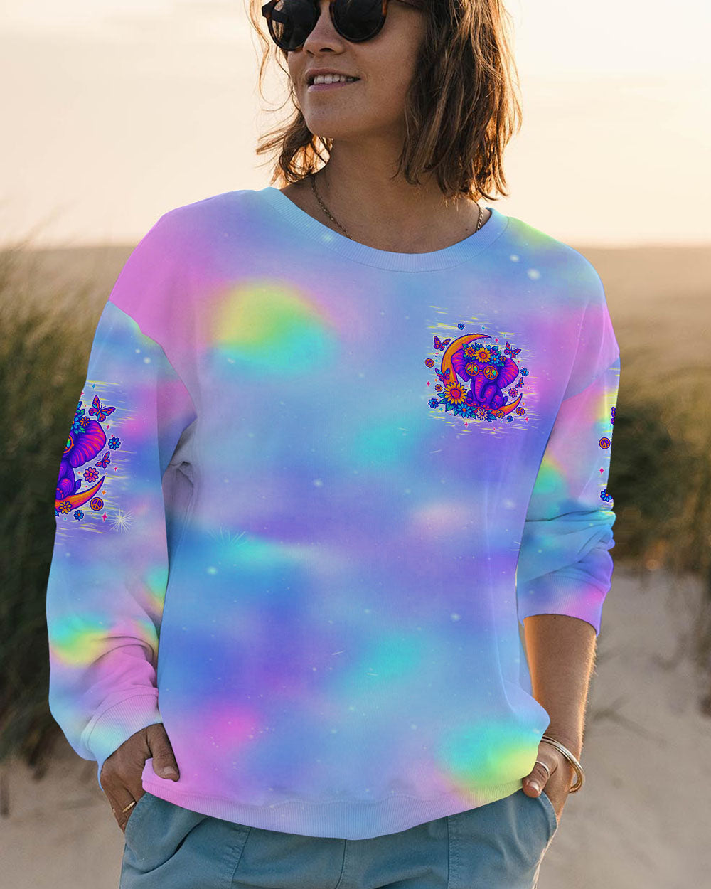 STAY WILD MOON CHILD ELEPHANT ALL OVER PRINT - TLTW1606252