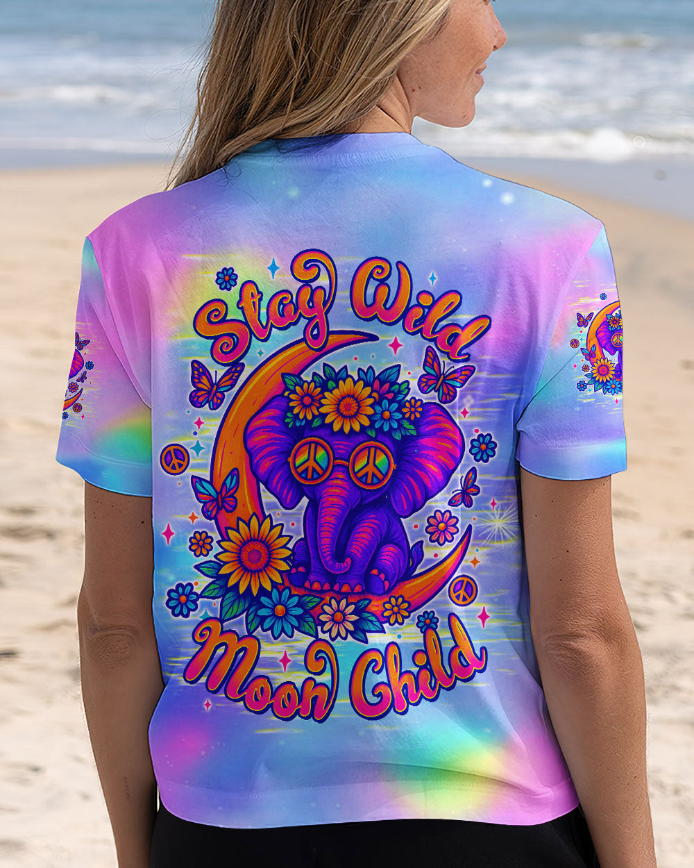 STAY WILD MOON CHILD ELEPHANT ALL OVER PRINT - TLTW1606252