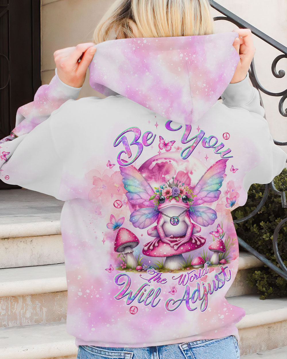BE YOU THE WORLD WILL ADJUST FROG WINGS ALL OVER PRINT - TLTW1610232
