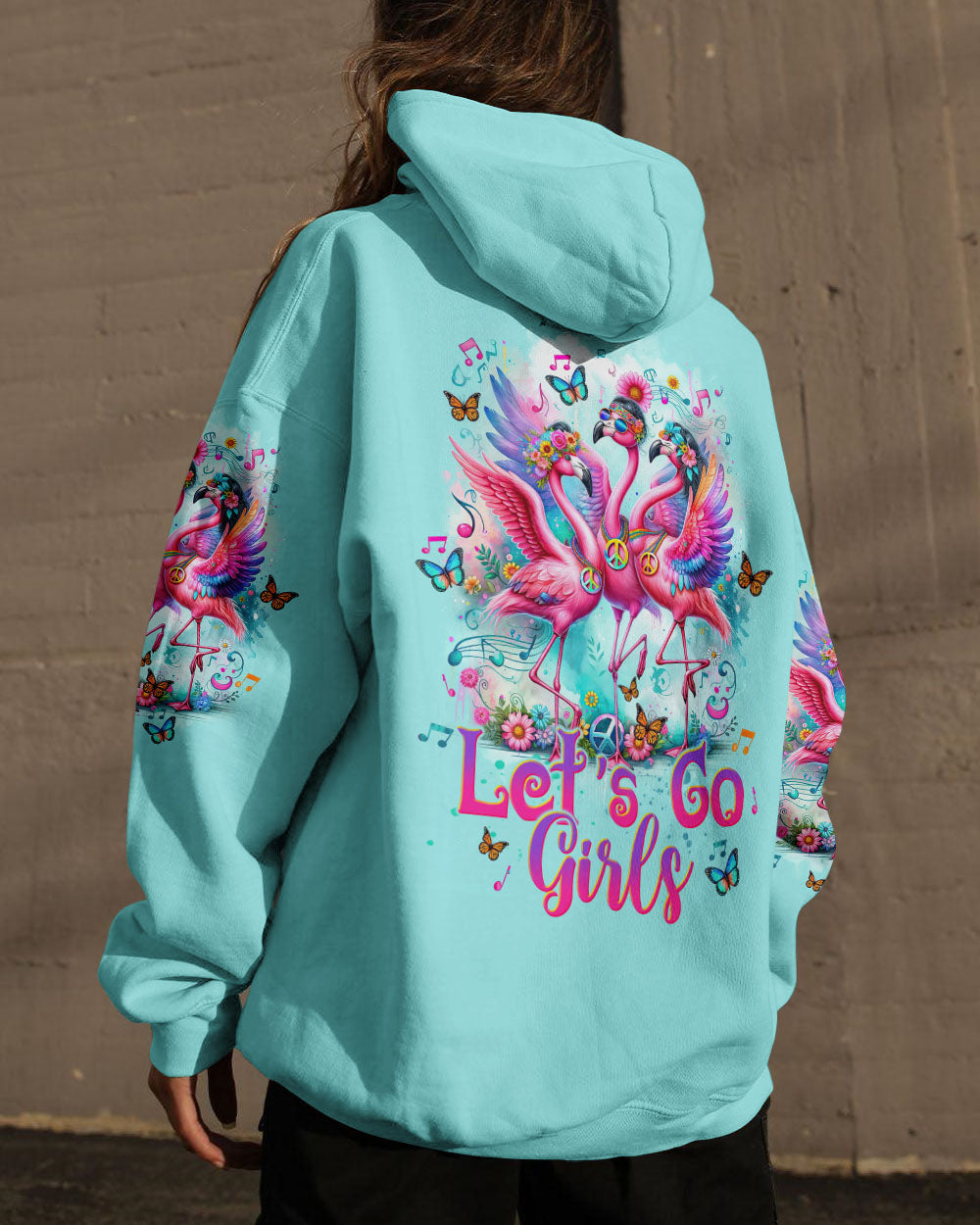LET'S GO GIRLS FLAMINGO ALL OVER PRINT - TLTW1612232