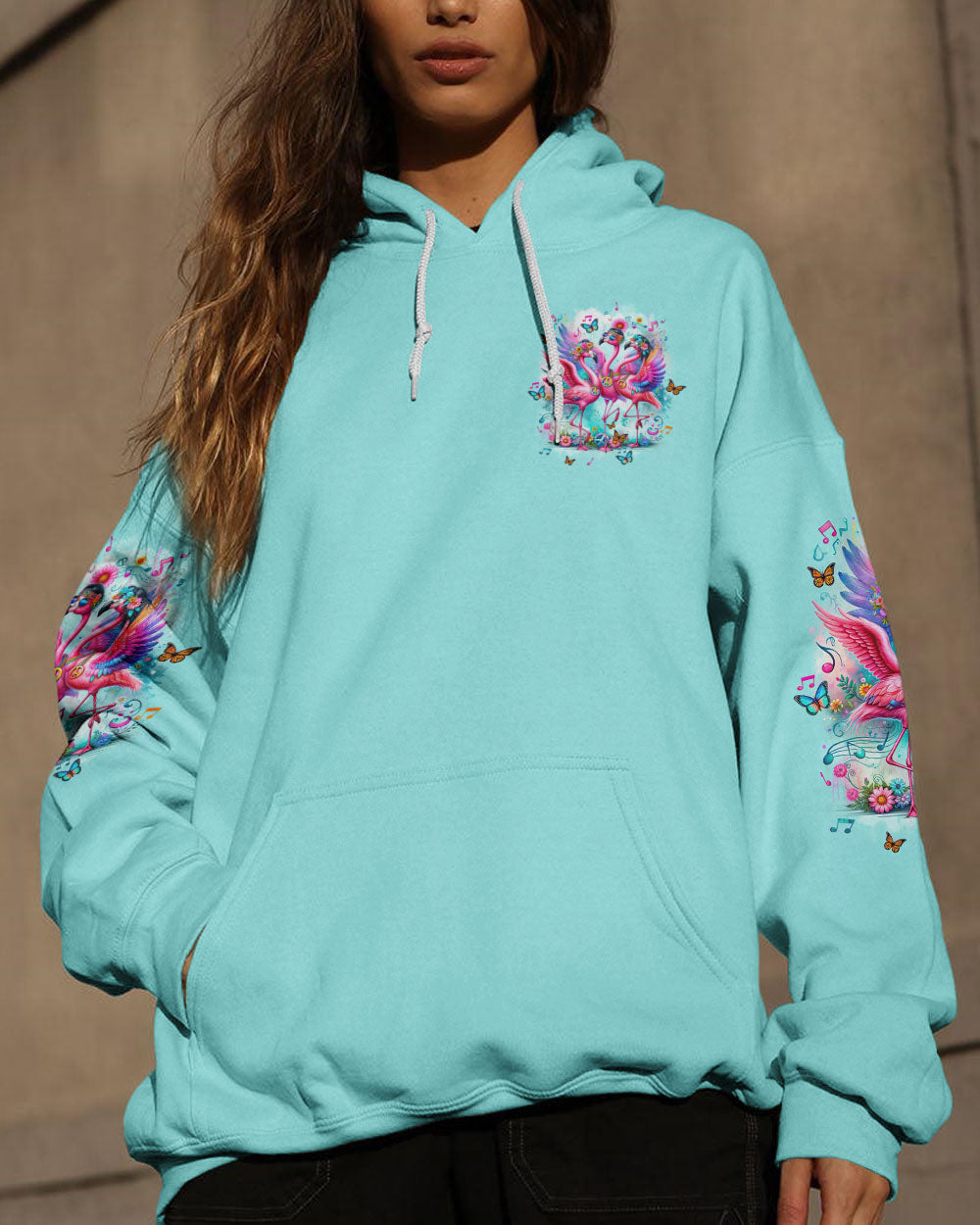 LET'S GO GIRLS FLAMINGO ALL OVER PRINT - TLTW1612232
