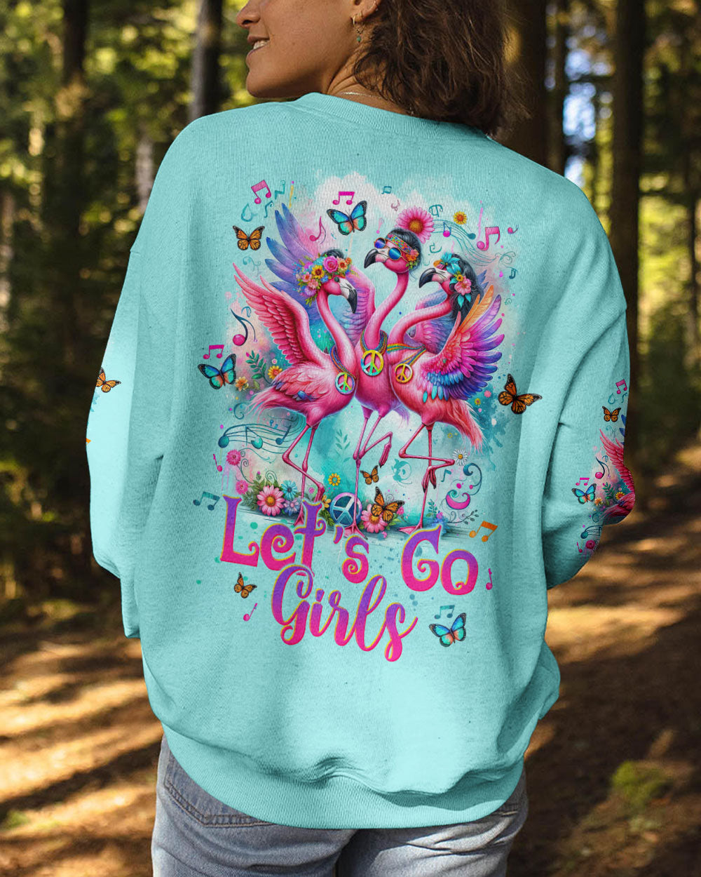 LET'S GO GIRLS FLAMINGO ALL OVER PRINT - TLTW1612232