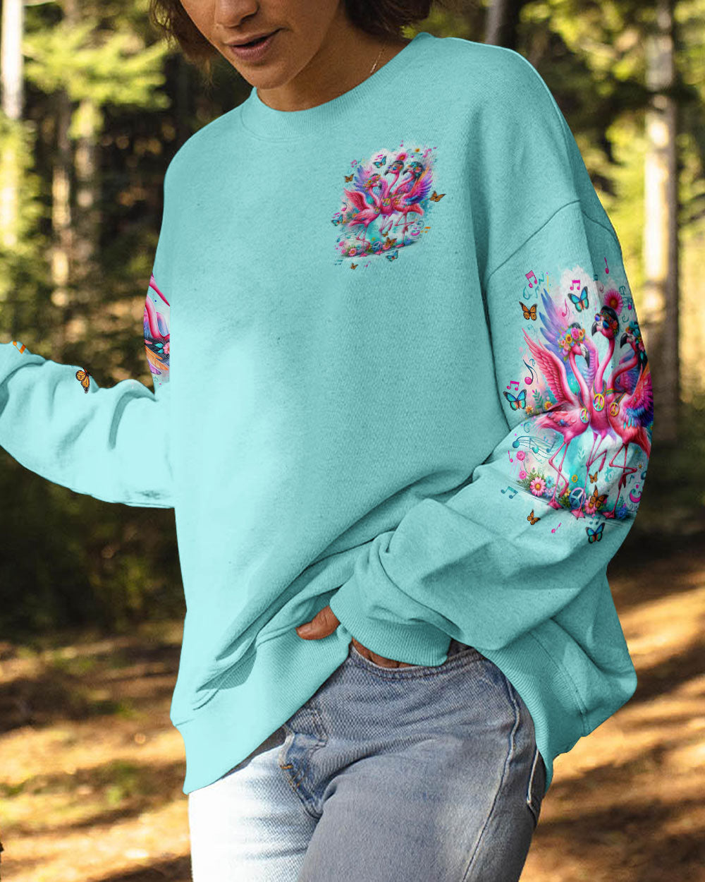LET'S GO GIRLS FLAMINGO ALL OVER PRINT - TLTW1612232