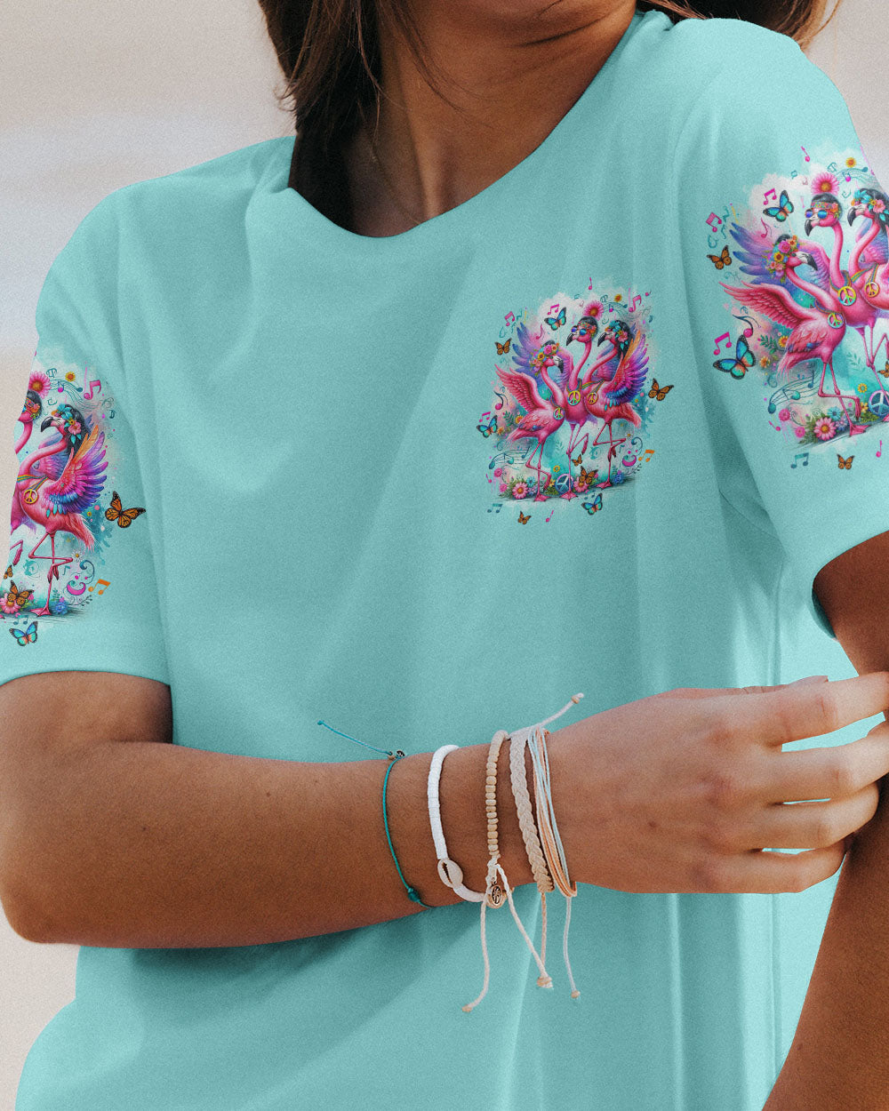 LET'S GO GIRLS FLAMINGO ALL OVER PRINT - TLTW1612232
