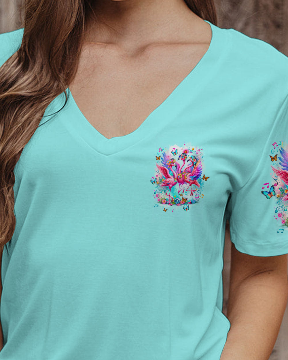 LET'S GO GIRLS FLAMINGO ALL OVER PRINT - TLTW1612232