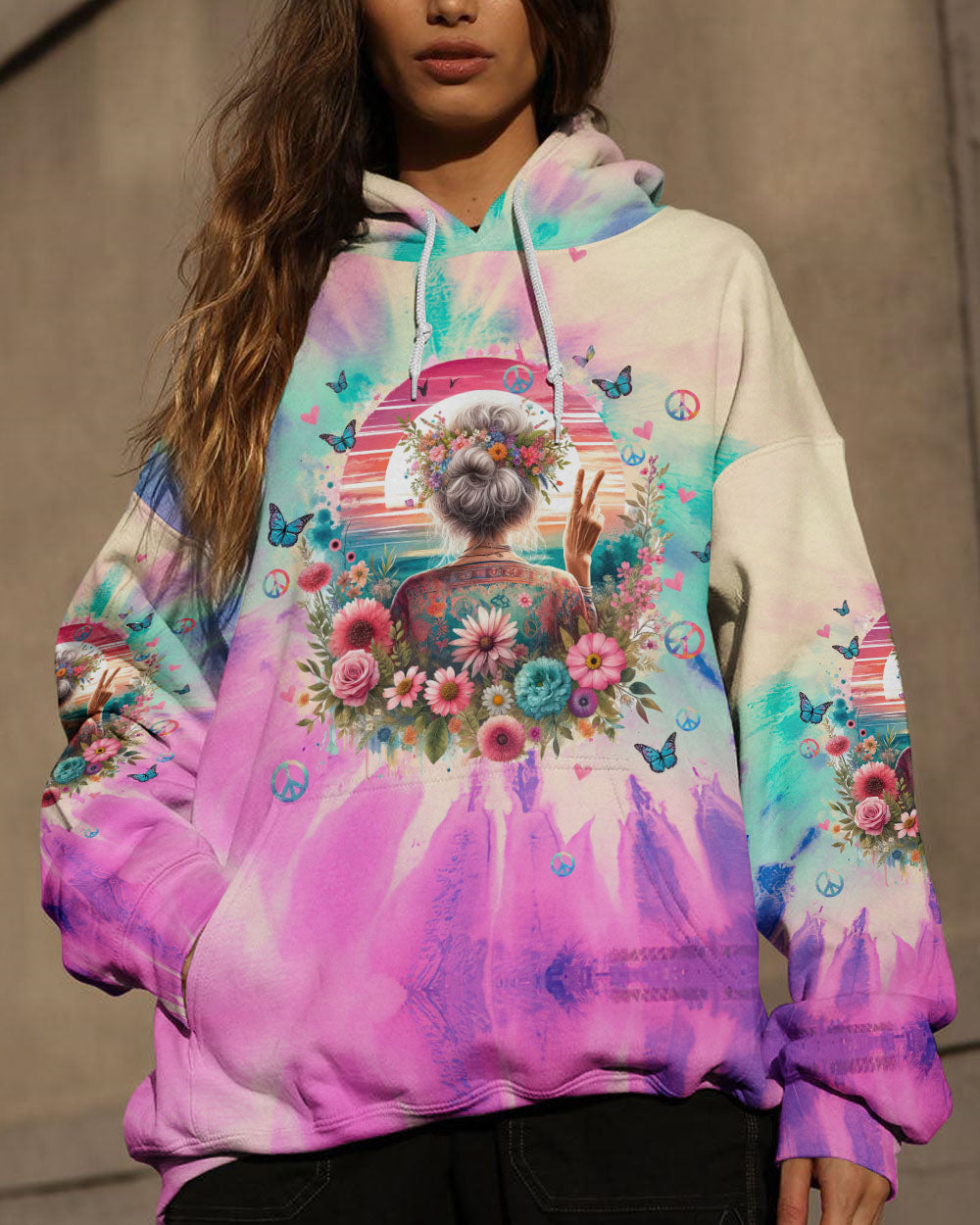 OLD HIPPIES DON'T DIE FLORAL ALL OVER PRINT - TLTW1612235