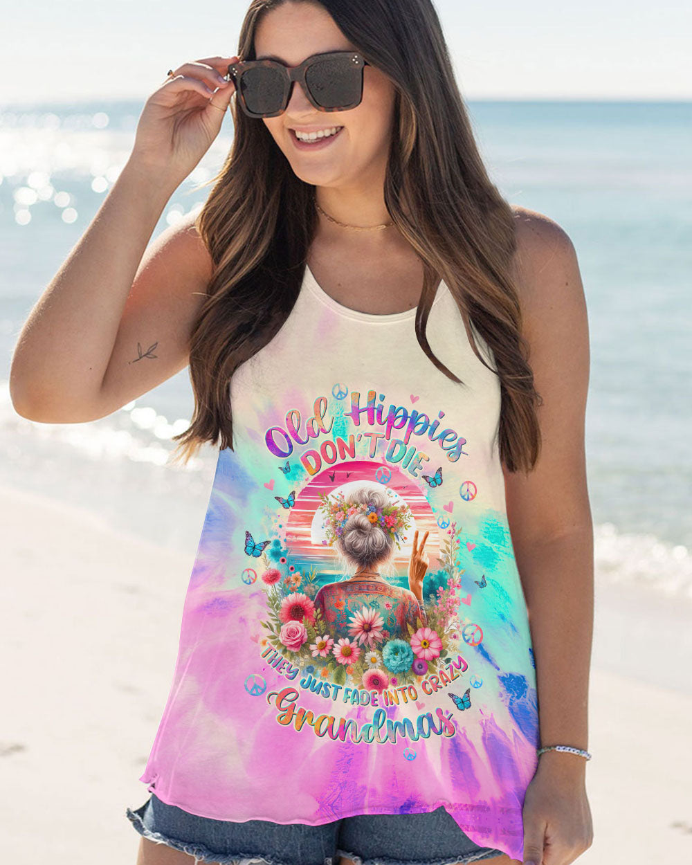 OLD HIPPIES DON'T DIE FLORAL ALL OVER PRINT - TLTW1612235