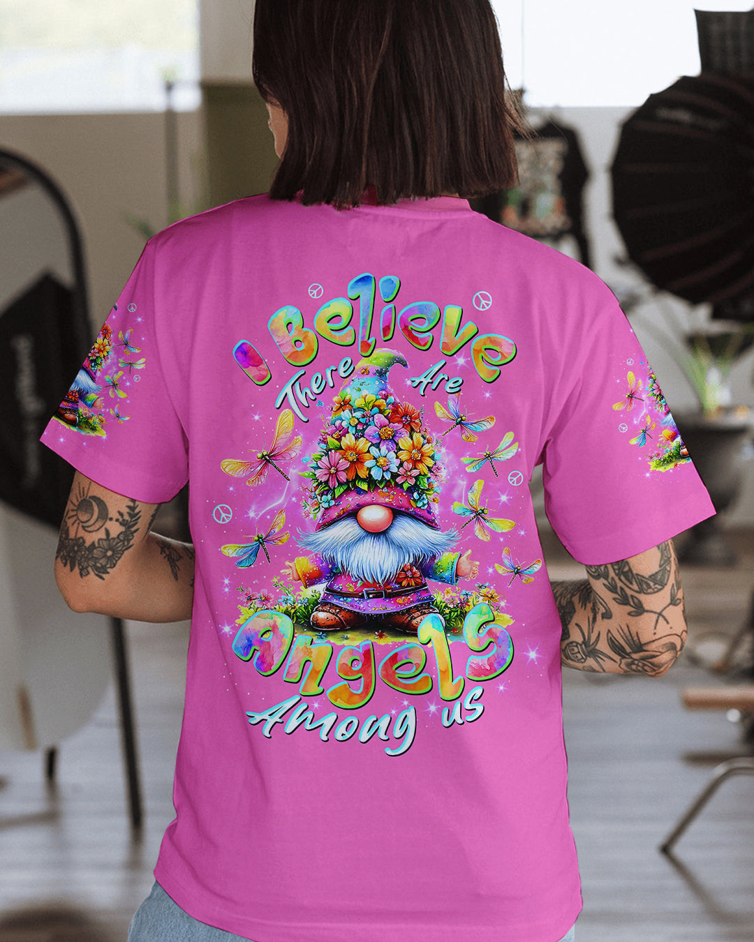I BELIEVE THERE ARE ANGELS AMONG US GNOME ALL OVER PRINT - TLTW1612253