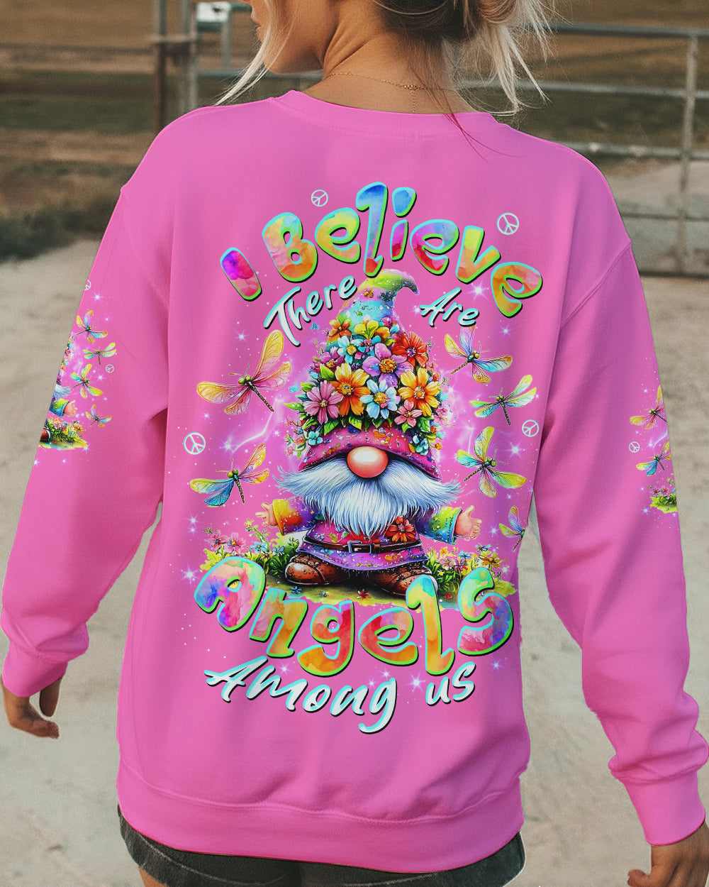 I BELIEVE THERE ARE ANGELS AMONG US GNOME ALL OVER PRINT - TLTW1612253
