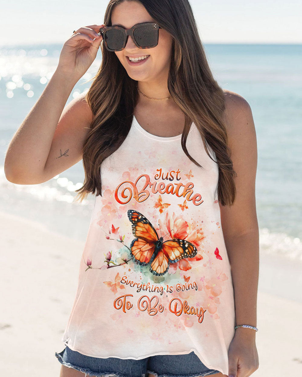JUST BREATHE BUTTERFLY ALL OVER PRINT - TLTW1706245