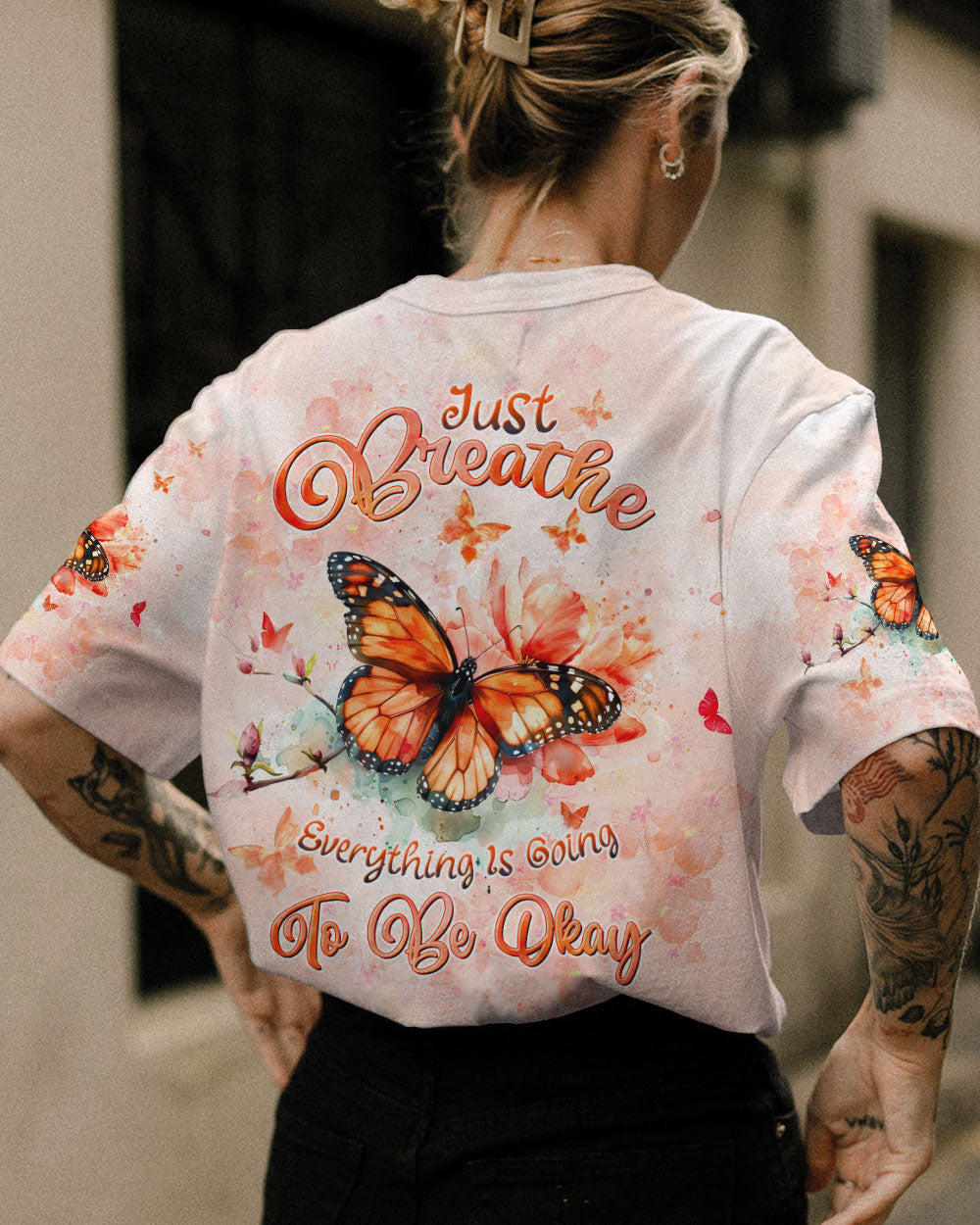 JUST BREATHE BUTTERFLY ALL OVER PRINT - TLTW1706245