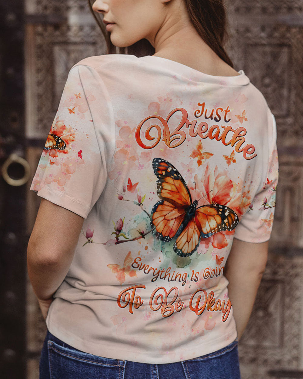 JUST BREATHE BUTTERFLY ALL OVER PRINT - TLTW1706245