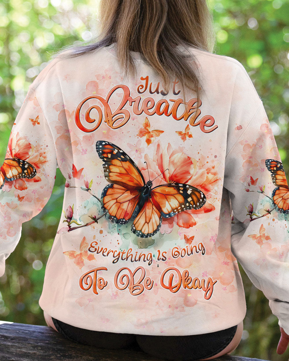 JUST BREATHE BUTTERFLY ALL OVER PRINT - TLTW1706245