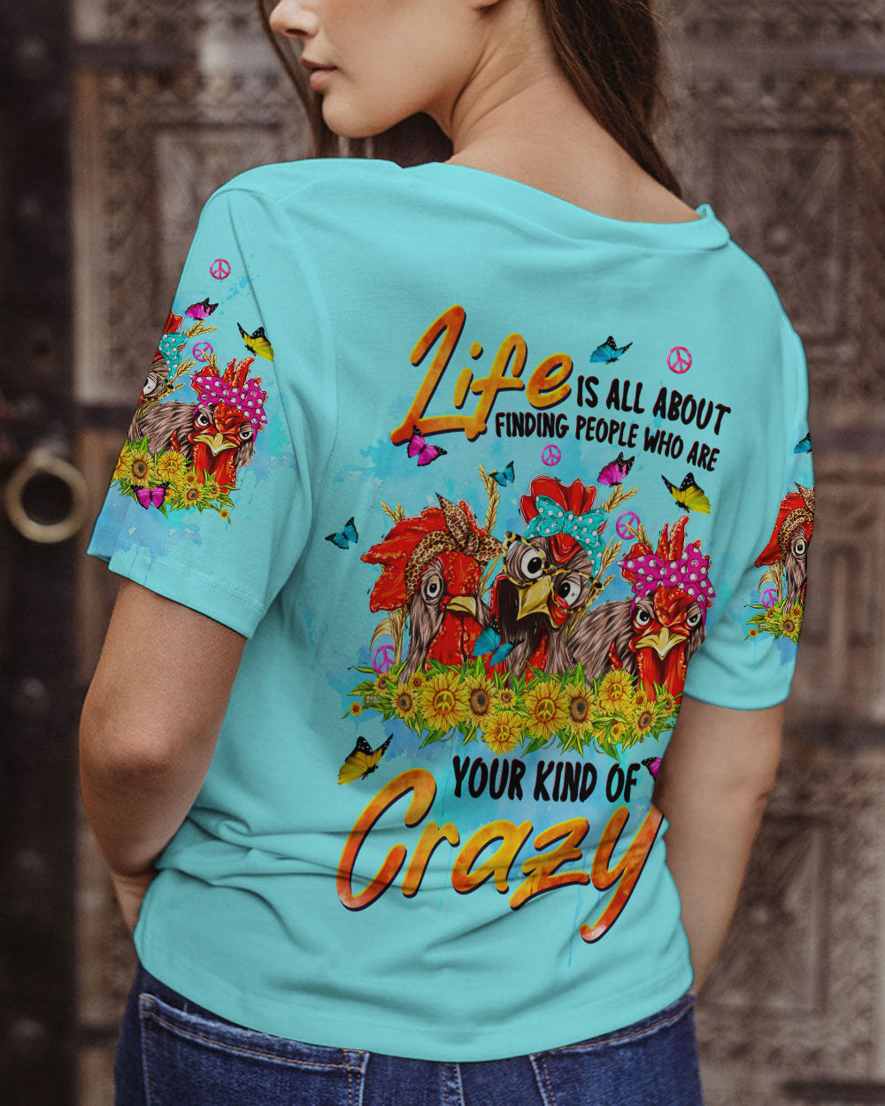 YOUR KIND OF CRAZY CHICKEN ALL OVER PRINT - TLTW1708232