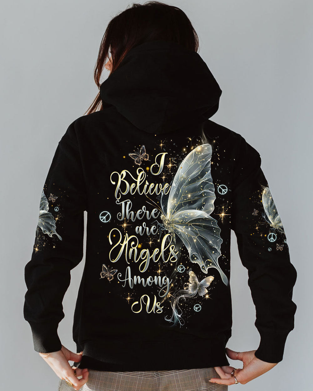 I BELIEVE THERE ARE ANGELS AMONG US BUTTERFLY ALL OVER PRINT - TLTW1712245