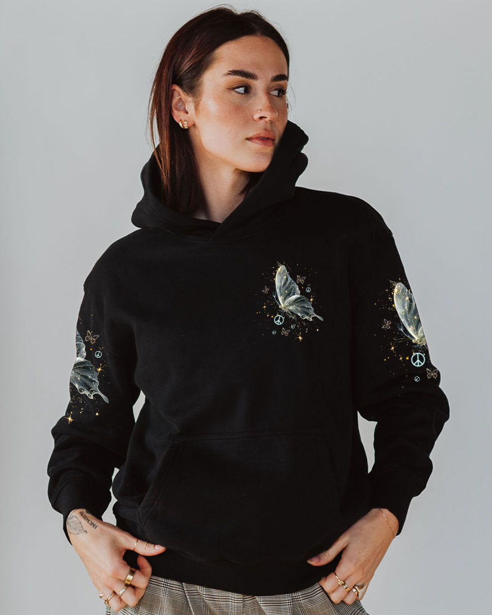 I BELIEVE THERE ARE ANGELS AMONG US BUTTERFLY ALL OVER PRINT - TLTW1712245