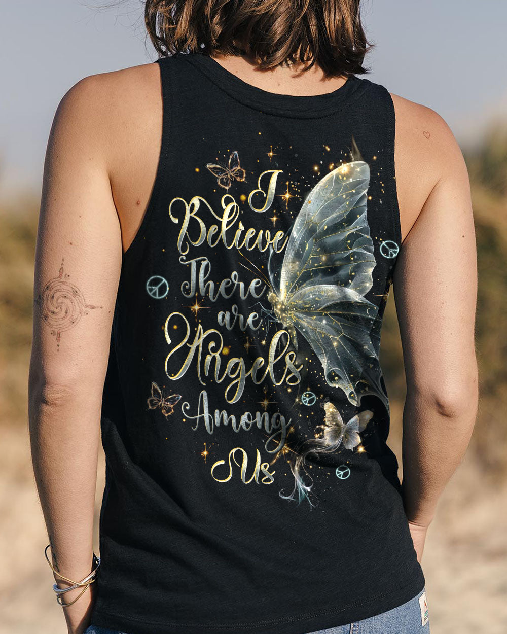 I BELIEVE THERE ARE ANGELS AMONG US BUTTERFLY ALL OVER PRINT - TLTW1712245