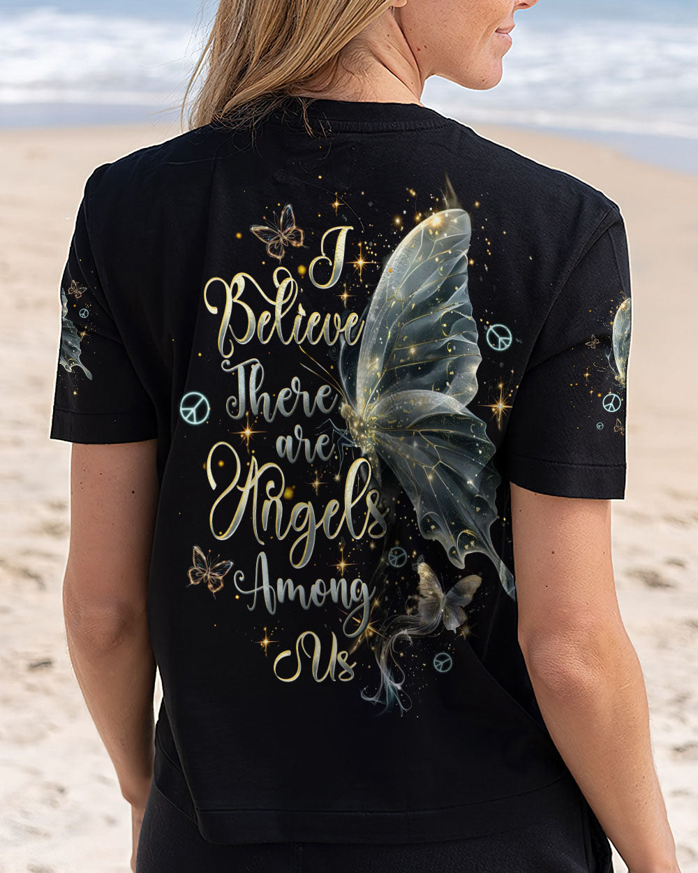 I BELIEVE THERE ARE ANGELS AMONG US BUTTERFLY ALL OVER PRINT - TLTW1712245