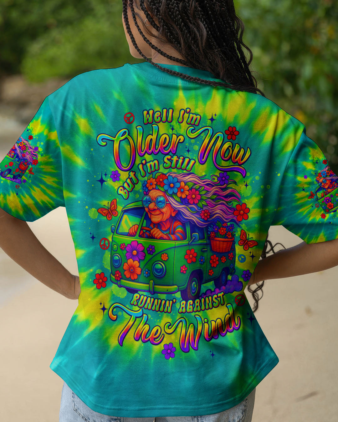 RUNNING AGAINST THE WIND TIE DYE BUS ALL OVER PRINT - TLTW1806254