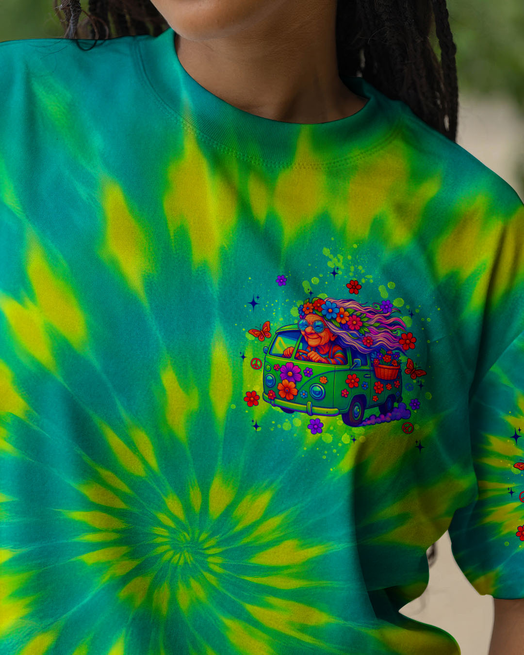 RUNNING AGAINST THE WIND TIE DYE BUS ALL OVER PRINT - TLTW1806254