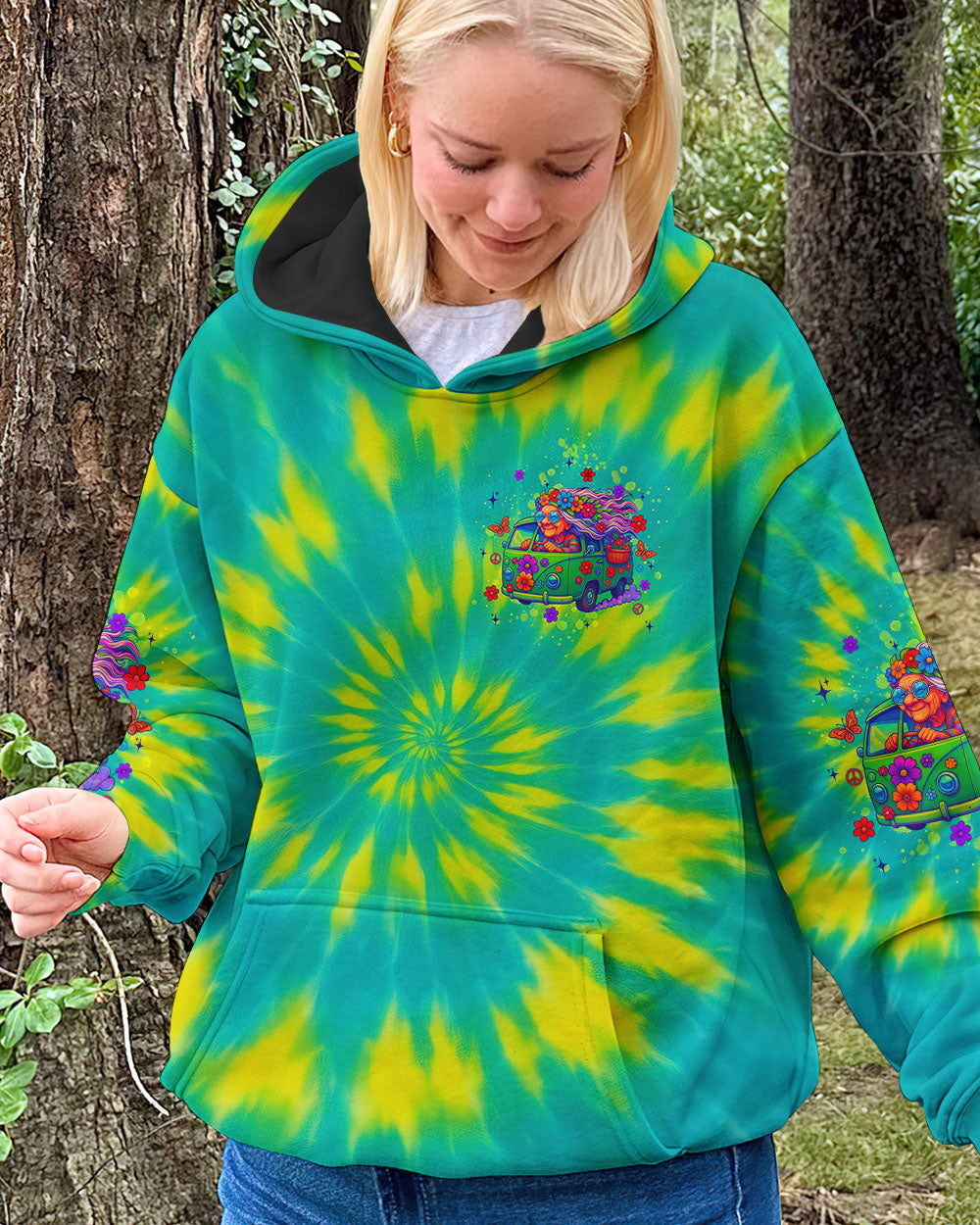 RUNNING AGAINST THE WIND TIE DYE BUS ALL OVER PRINT - TLTW1806254