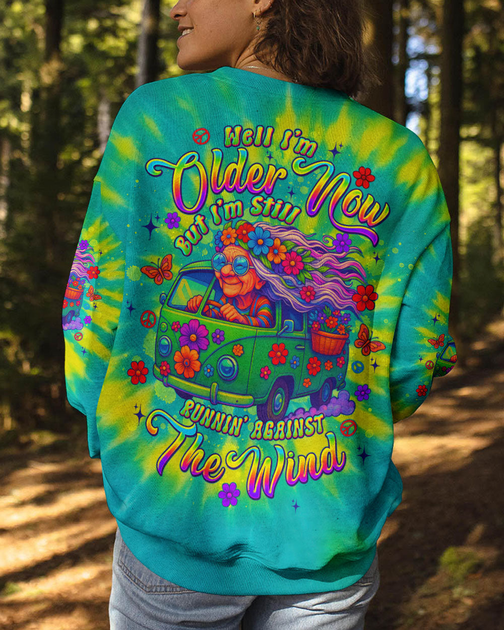 RUNNING AGAINST THE WIND TIE DYE BUS ALL OVER PRINT - TLTW1806254