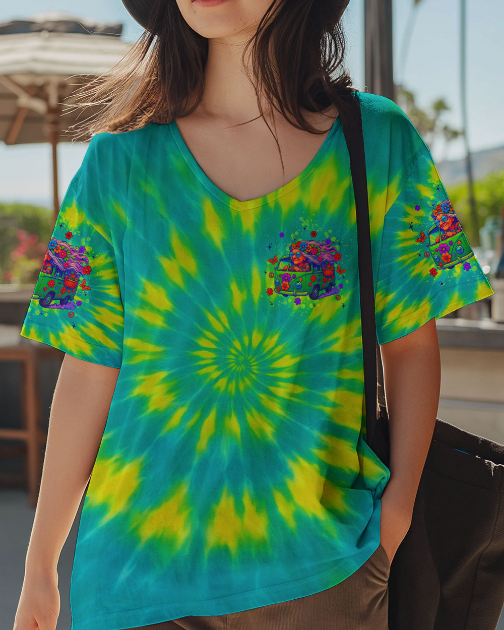 RUNNING AGAINST THE WIND TIE DYE BUS ALL OVER PRINT - TLTW1806254