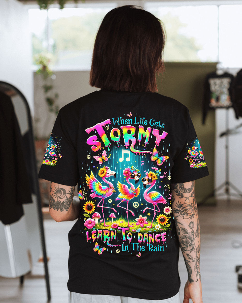 DANCE IN THE RAIN FLAMINGO ALL OVER PRINT - TLTW1809244