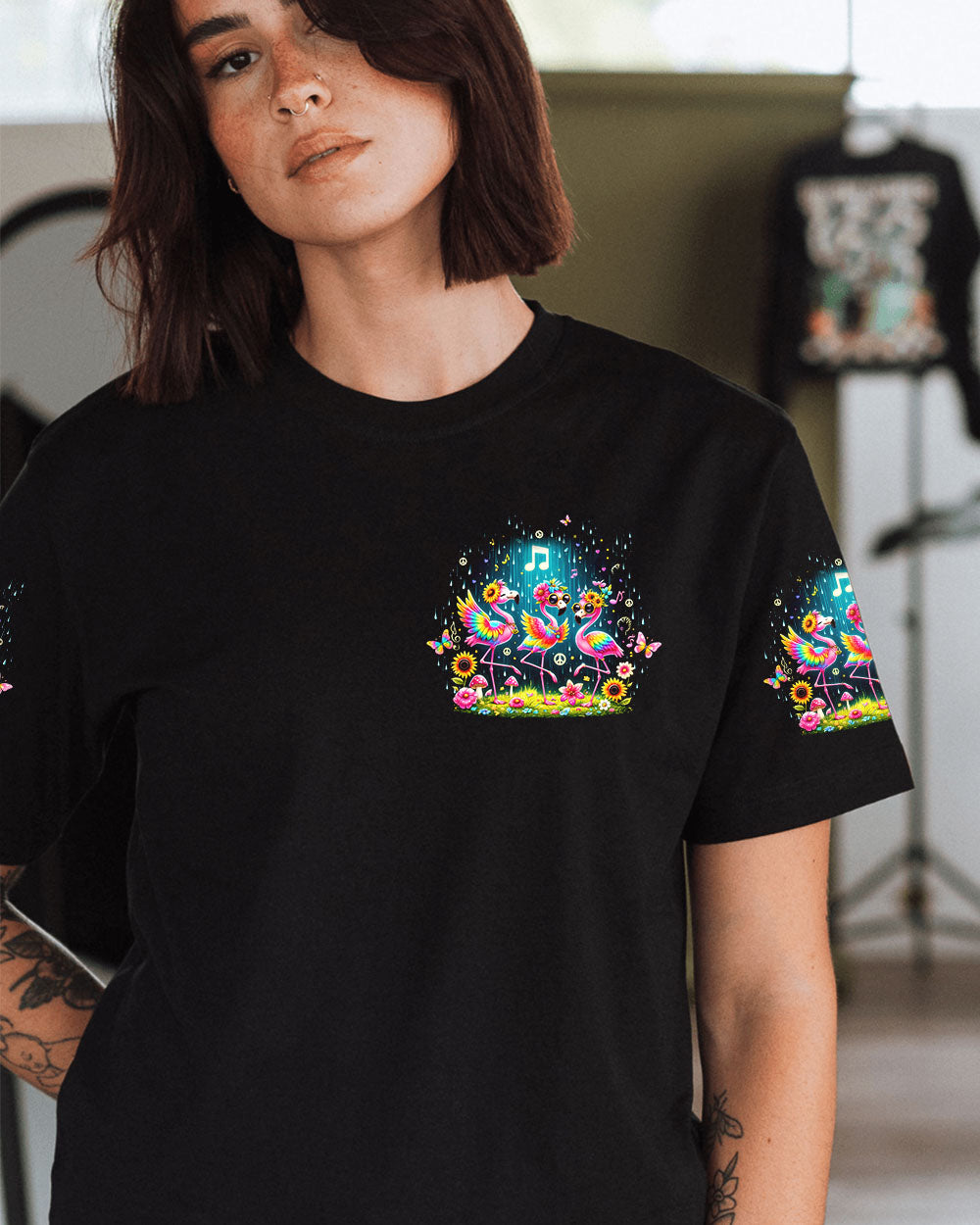 DANCE IN THE RAIN FLAMINGO ALL OVER PRINT - TLTW1809244