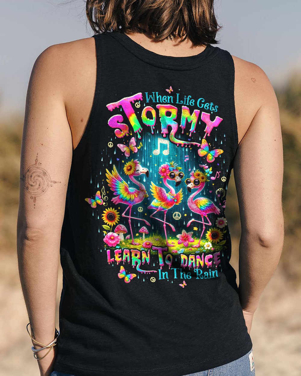 DANCE IN THE RAIN FLAMINGO ALL OVER PRINT - TLTW1809244
