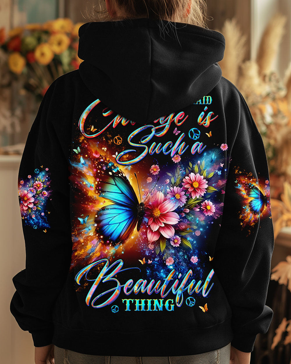 CHANGE IS SUCH A BEAUTIFUL THING BUTTERFLY ALL OVER PRINT - TLTW1810244