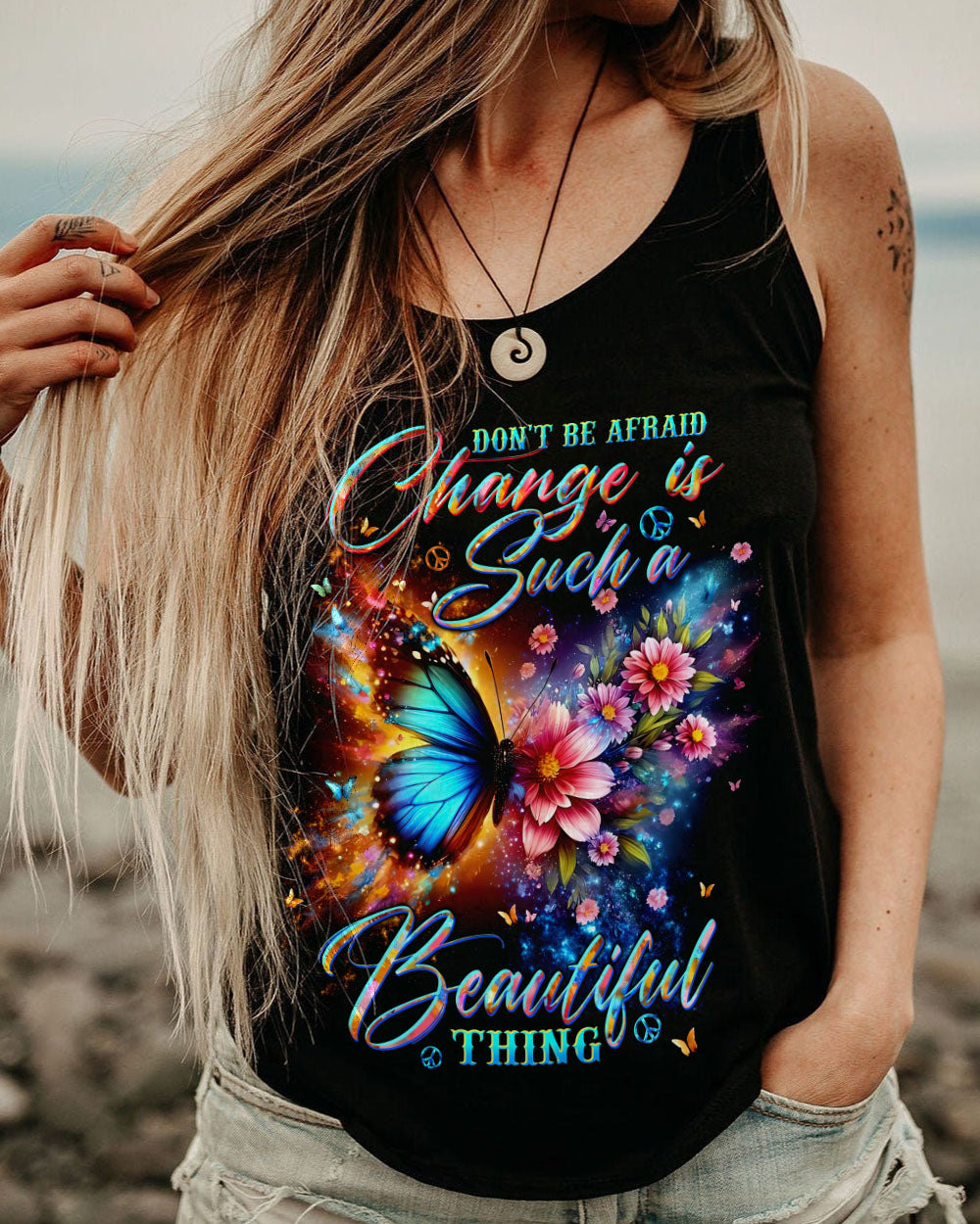 CHANGE IS SUCH A BEAUTIFUL THING BUTTERFLY ALL OVER PRINT - TLTW1810244