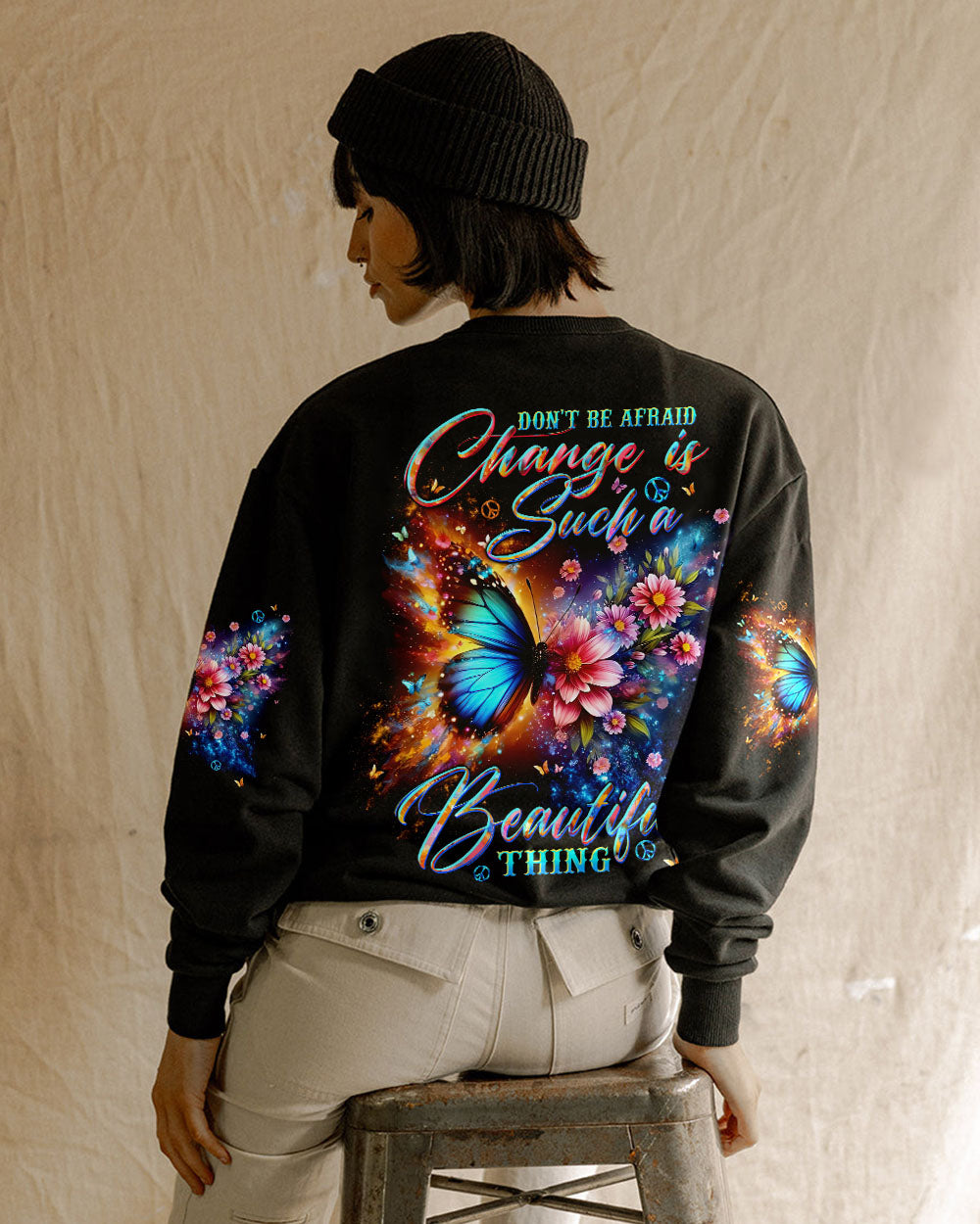 CHANGE IS SUCH A BEAUTIFUL THING BUTTERFLY ALL OVER PRINT - TLTW1810244