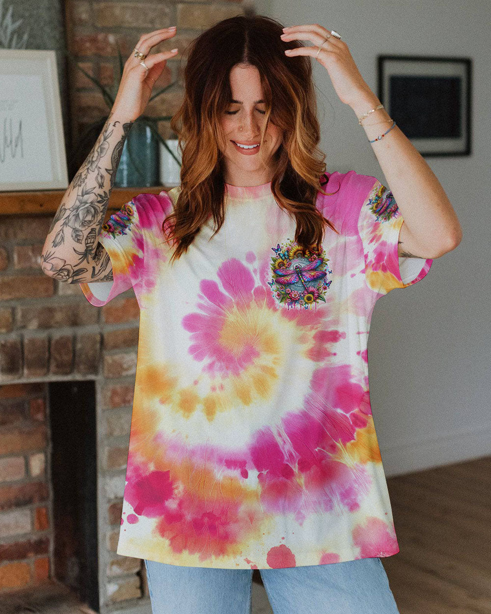 SHE IS SUNSHINE DRAGONFLY ALL OVER PRINT - TLTW1901244