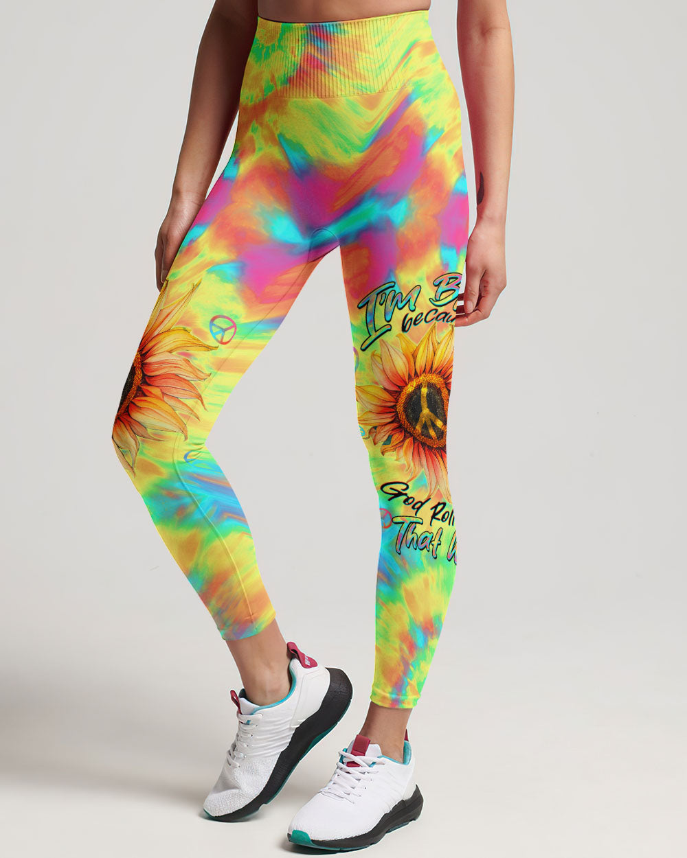 I'M BLUNT BECAUSE GOD ROLLED ME SUNFLOWER TIE DYE ALL OVER PRINT - TLTW1906232