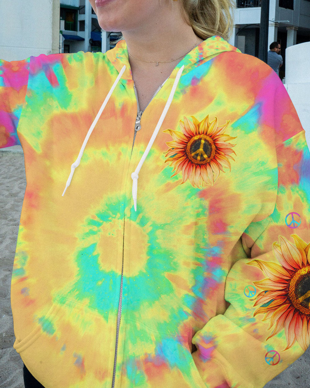 I'M BLUNT BECAUSE GOD ROLLED ME SUNFLOWER TIE DYE ALL OVER PRINT - TLTW1906232