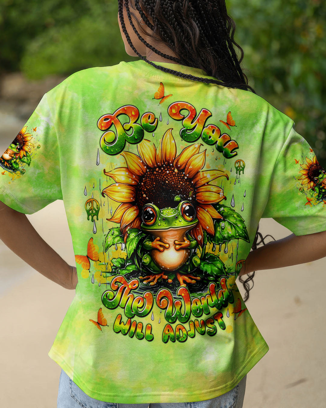 BE YOU THE WORLD WILL ADJUST FROG  ALL OVER PRINT - TLTW1906251