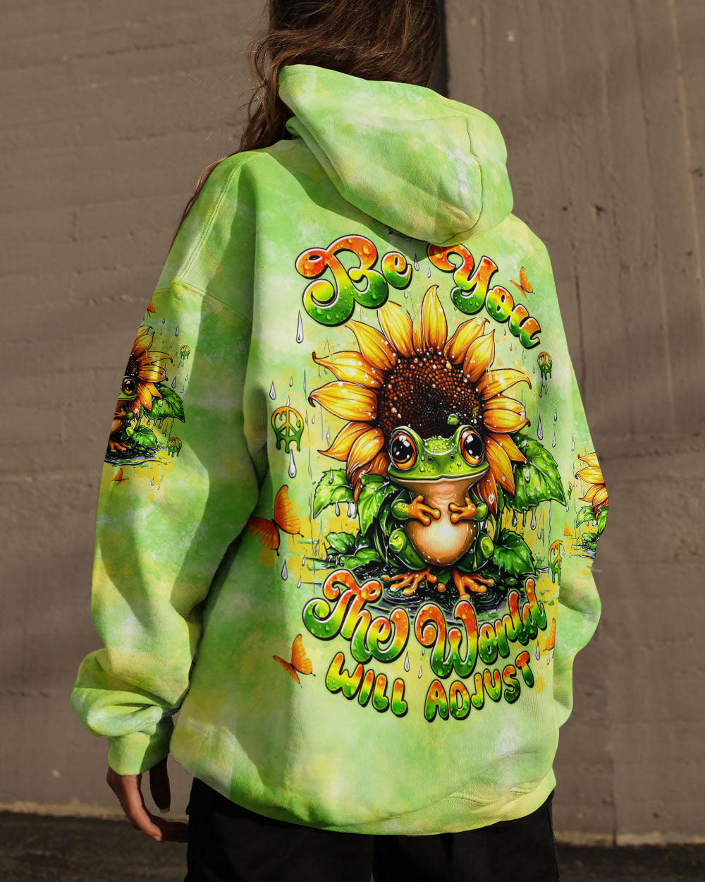 BE YOU THE WORLD WILL ADJUST FROG  ALL OVER PRINT - TLTW1906251