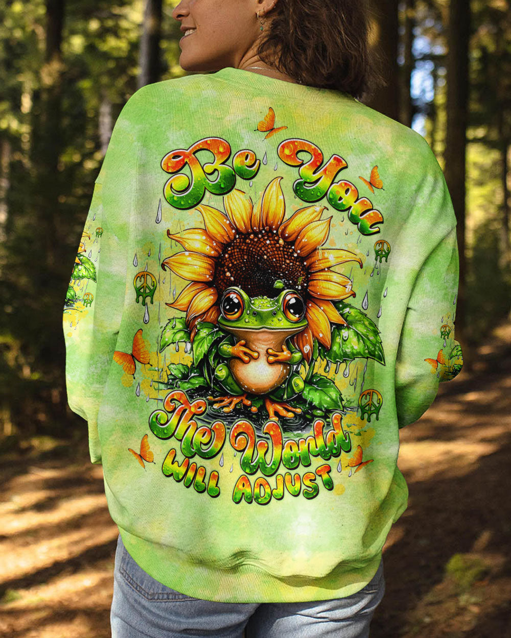 BE YOU THE WORLD WILL ADJUST FROG  ALL OVER PRINT - TLTW1906251