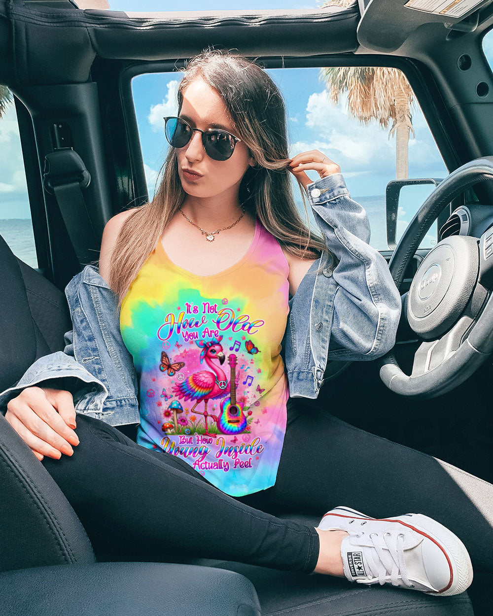 IT'S NOT HOW OLD YOU ARE FLAMINGO ALL OVER PRINT - TLTW1907243