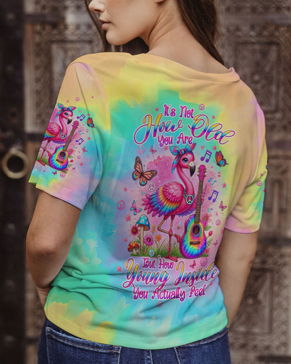 IT'S NOT HOW OLD YOU ARE FLAMINGO ALL OVER PRINT - TLTW1907243