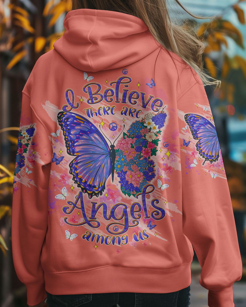 I BELIEVE THERE ARE ANGELS AMONG US BUTTERFLY ALL OVER PRINT - TLTW1908244