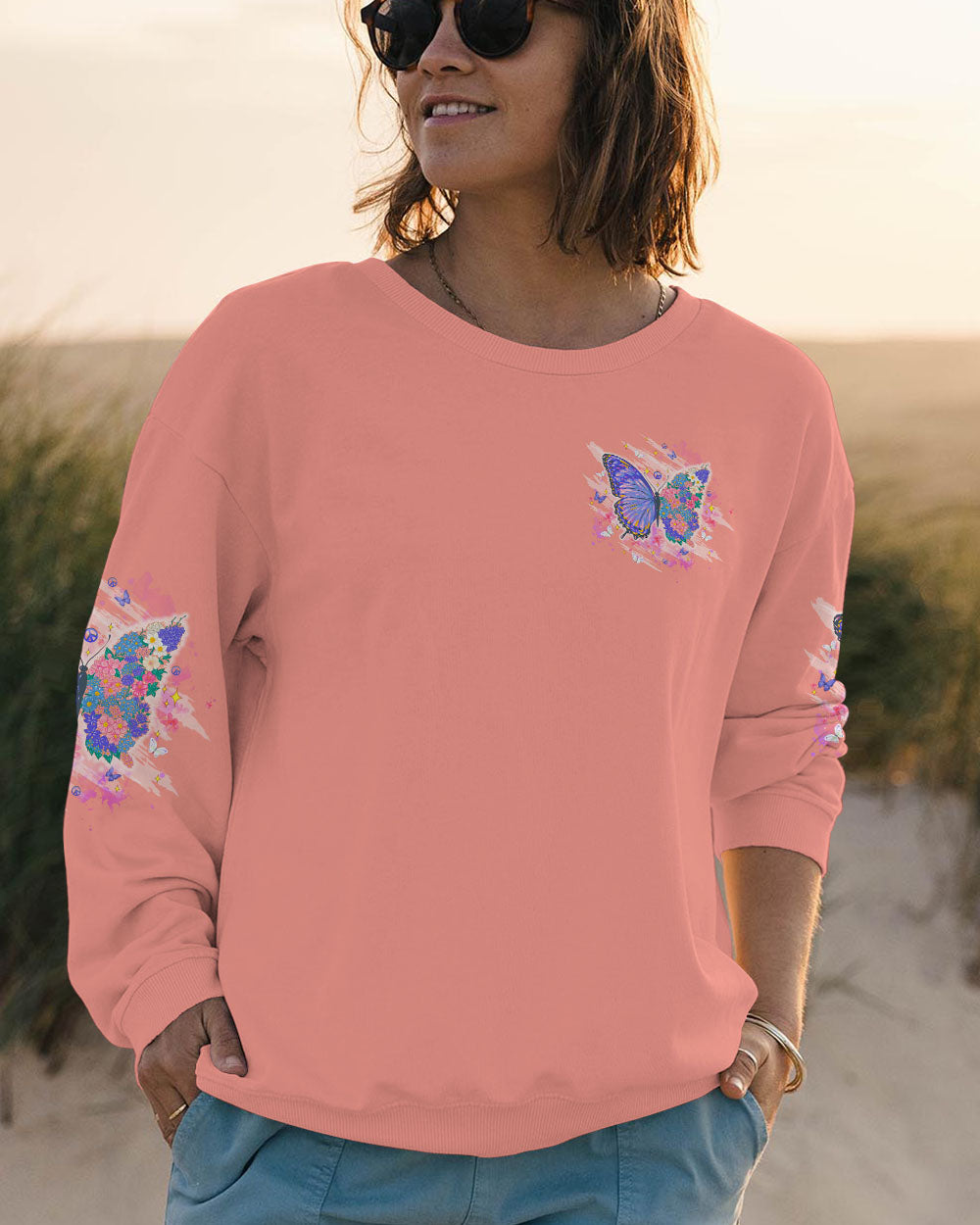 I BELIEVE THERE ARE ANGELS AMONG US BUTTERFLY ALL OVER PRINT - TLTW1908244