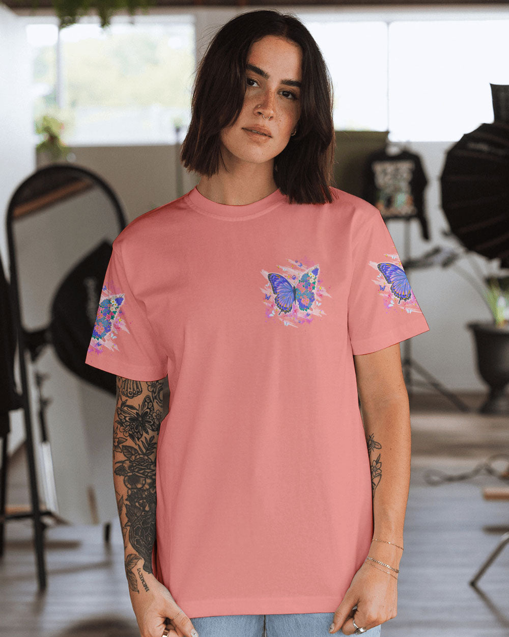 I BELIEVE THERE ARE ANGELS AMONG US BUTTERFLY ALL OVER PRINT - TLTW1908244