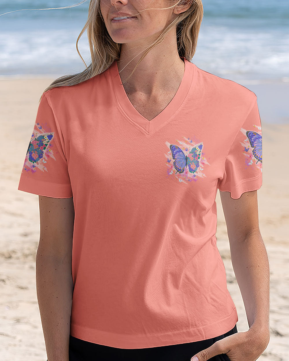I BELIEVE THERE ARE ANGELS AMONG US BUTTERFLY ALL OVER PRINT - TLTW1908244