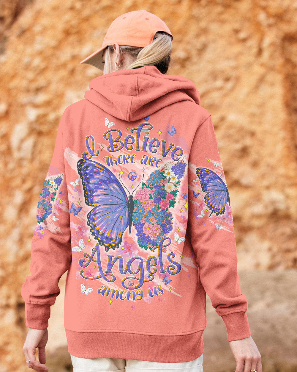 I BELIEVE THERE ARE ANGELS AMONG US BUTTERFLY ALL OVER PRINT - TLTW1908244