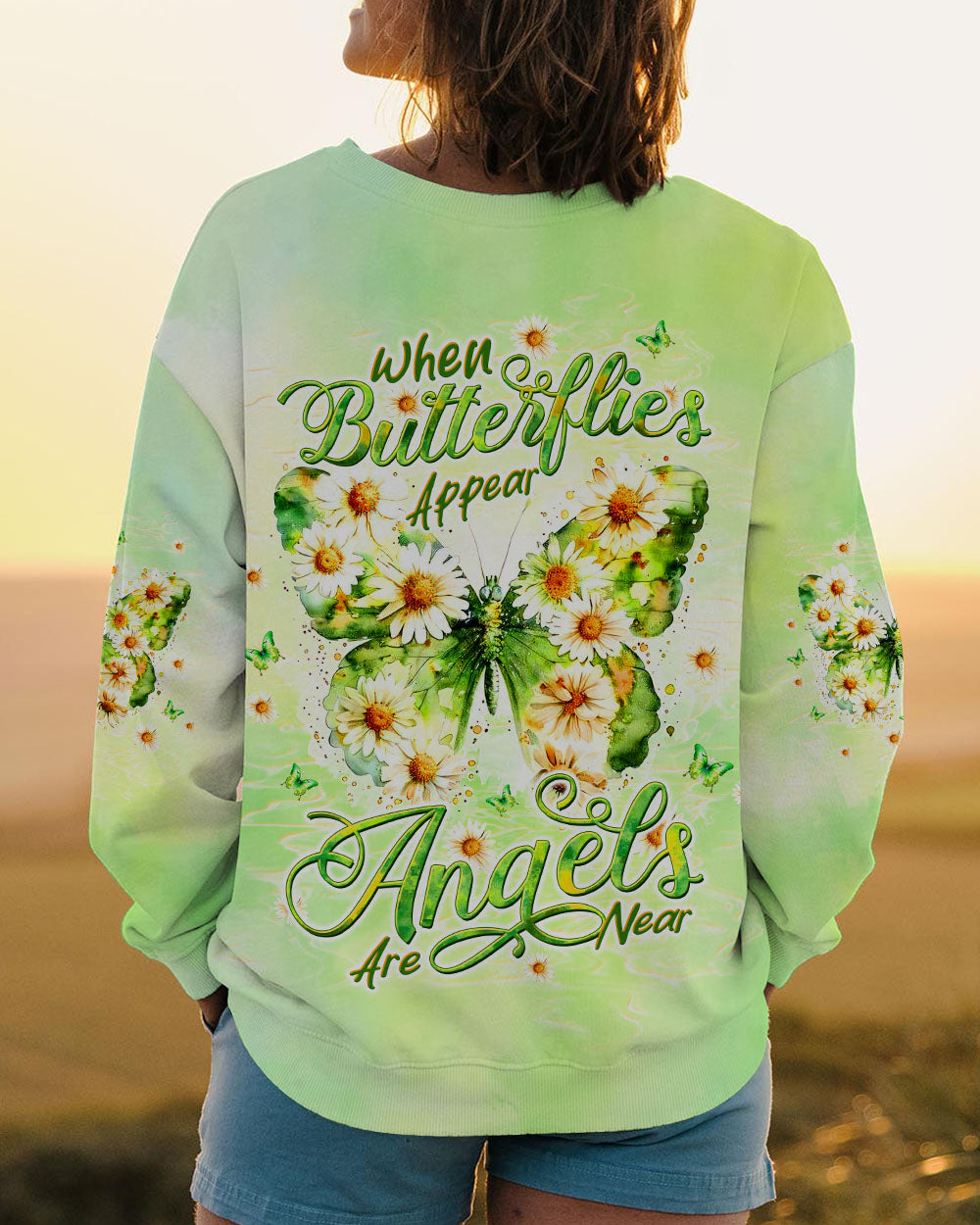 WHEN BUTTERFLIES APPEAR ANGELS ARE NEAR  ALL OVER PRINT - TLTW1910242