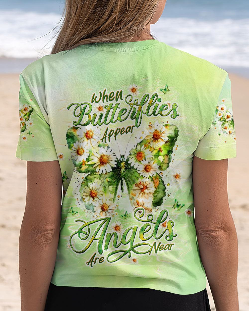 WHEN BUTTERFLIES APPEAR ANGELS ARE NEAR  ALL OVER PRINT - TLTW1910242