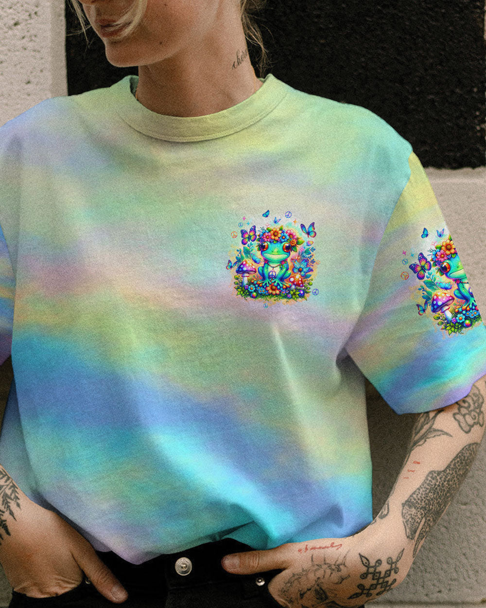 BE YOU THE WORLD WILL ADJUST FROG ALL OVER PRINT - TLTW2002243