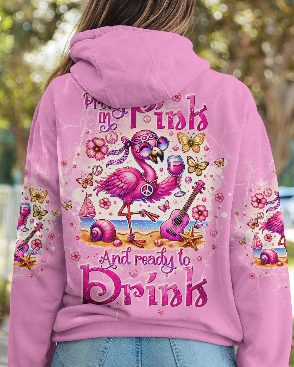 PRETTY IN PINK FLAMINGO ALL OVER PRINT - TLTW2006245